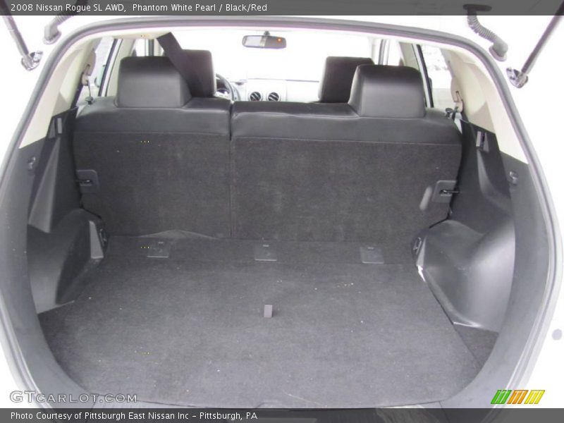 Phantom White Pearl / Black/Red 2008 Nissan Rogue SL AWD