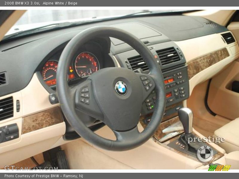 Alpine White / Beige 2008 BMW X3 3.0si