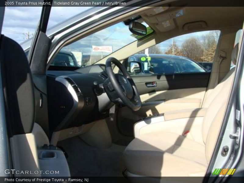Tideland Gray Green Pearl / Ivory/Brown 2005 Toyota Prius Hybrid