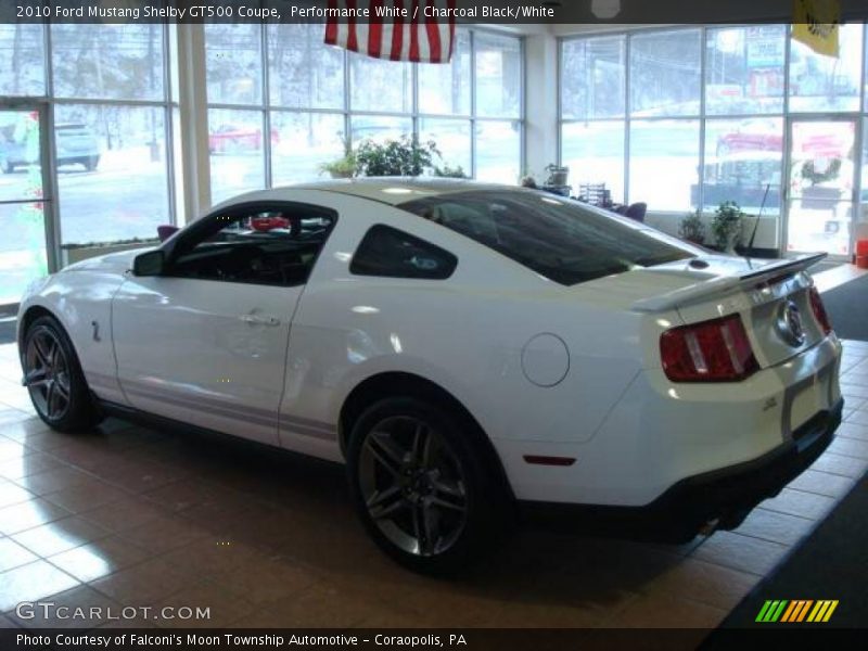 Performance White / Charcoal Black/White 2010 Ford Mustang Shelby GT500 Coupe