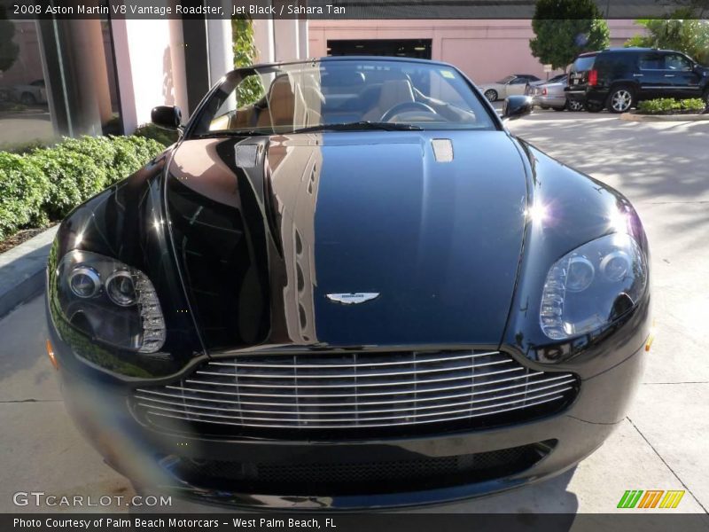 Jet Black / Sahara Tan 2008 Aston Martin V8 Vantage Roadster