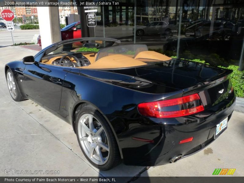Jet Black / Sahara Tan 2008 Aston Martin V8 Vantage Roadster