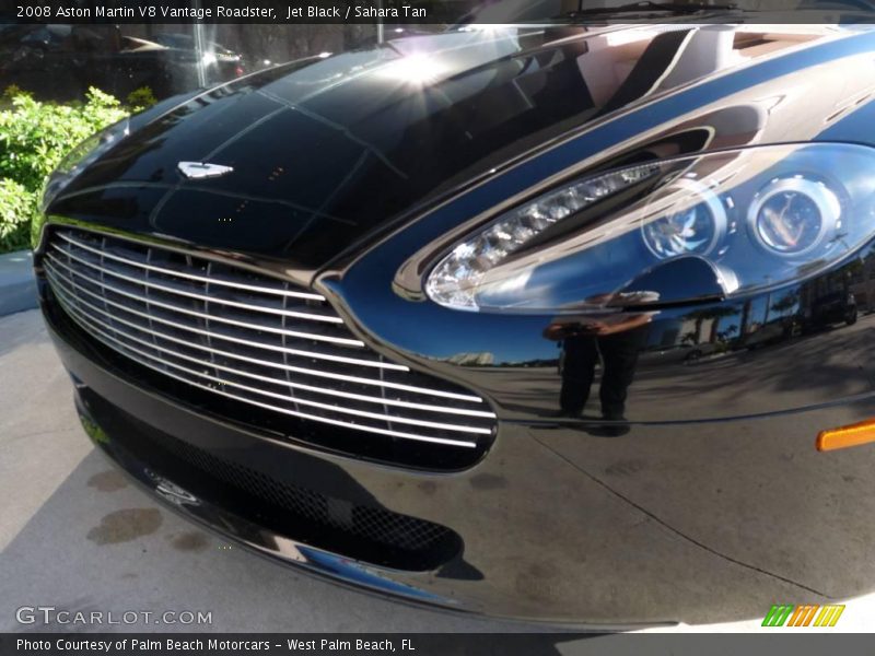 Jet Black / Sahara Tan 2008 Aston Martin V8 Vantage Roadster
