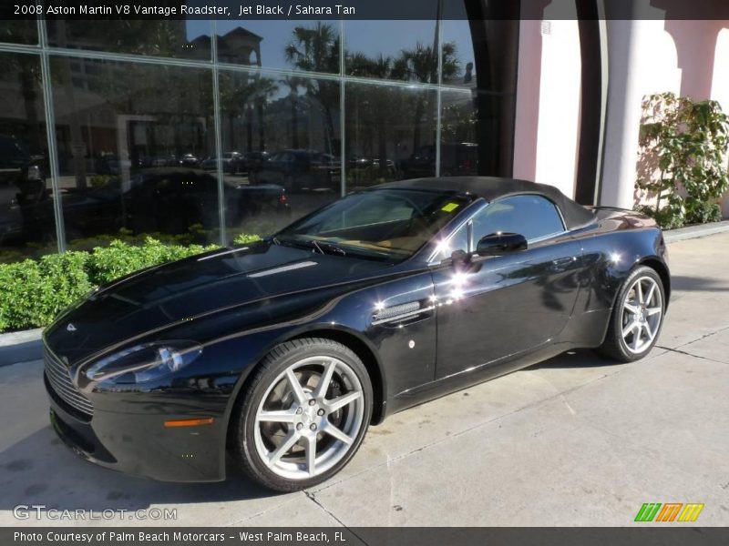 Jet Black / Sahara Tan 2008 Aston Martin V8 Vantage Roadster