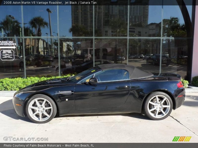 Jet Black / Sahara Tan 2008 Aston Martin V8 Vantage Roadster