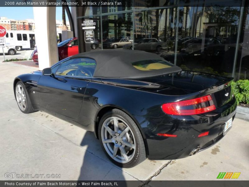 Jet Black / Sahara Tan 2008 Aston Martin V8 Vantage Roadster