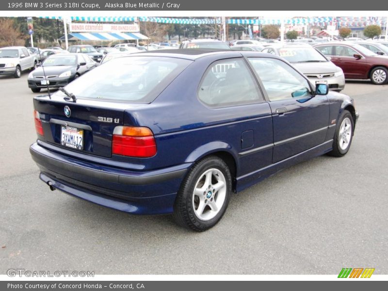 Alaska Blue Metallic / Gray 1996 BMW 3 Series 318ti Coupe