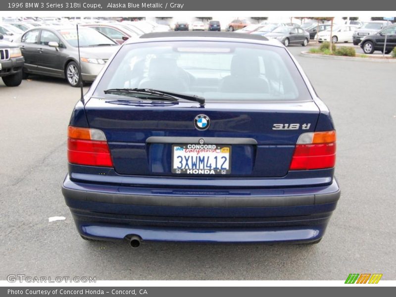 Alaska Blue Metallic / Gray 1996 BMW 3 Series 318ti Coupe