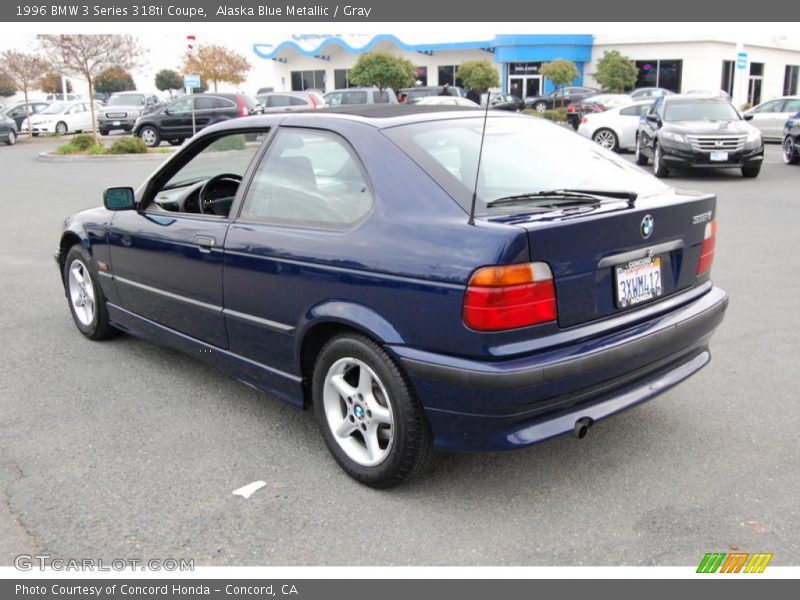 Alaska Blue Metallic / Gray 1996 BMW 3 Series 318ti Coupe