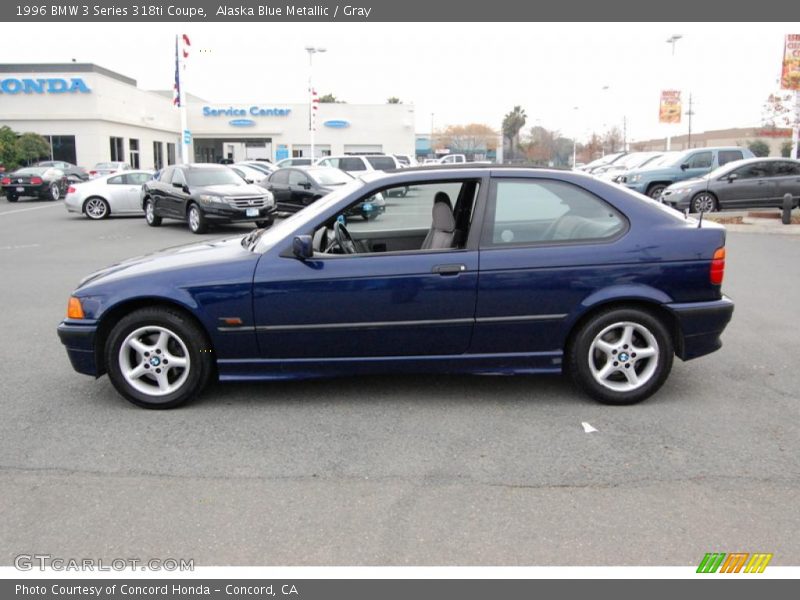 Alaska Blue Metallic / Gray 1996 BMW 3 Series 318ti Coupe