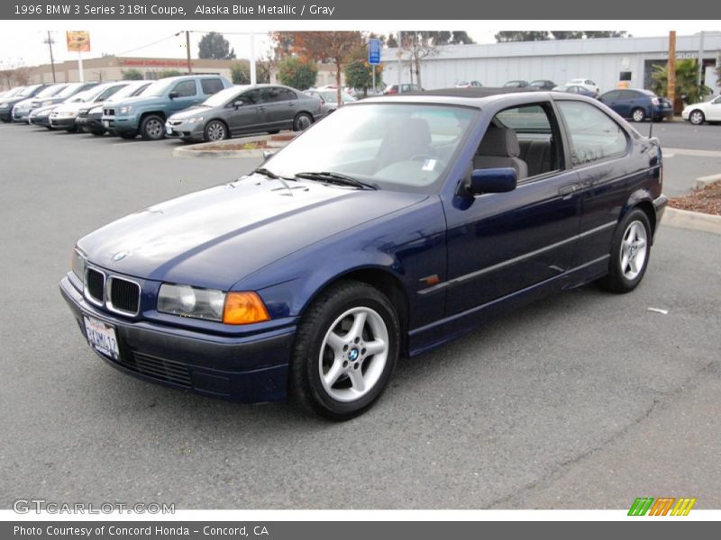 Alaska Blue Metallic / Gray 1996 BMW 3 Series 318ti Coupe