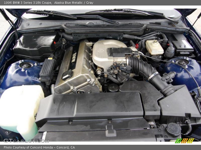 Alaska Blue Metallic / Gray 1996 BMW 3 Series 318ti Coupe
