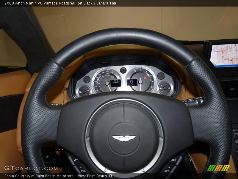 Jet Black / Sahara Tan 2008 Aston Martin V8 Vantage Roadster
