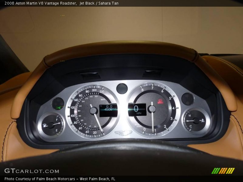 Jet Black / Sahara Tan 2008 Aston Martin V8 Vantage Roadster