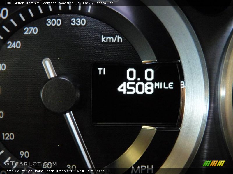 Jet Black / Sahara Tan 2008 Aston Martin V8 Vantage Roadster