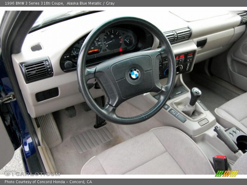 Alaska Blue Metallic / Gray 1996 BMW 3 Series 318ti Coupe