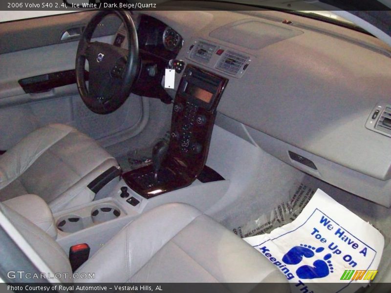 Ice White / Dark Beige/Quartz 2006 Volvo S40 2.4i