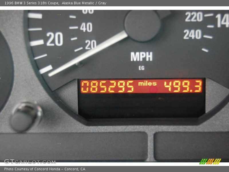 Alaska Blue Metallic / Gray 1996 BMW 3 Series 318ti Coupe