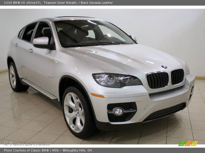 Titanium Silver Metallic / Black Nevada Leather 2009 BMW X6 xDrive35i