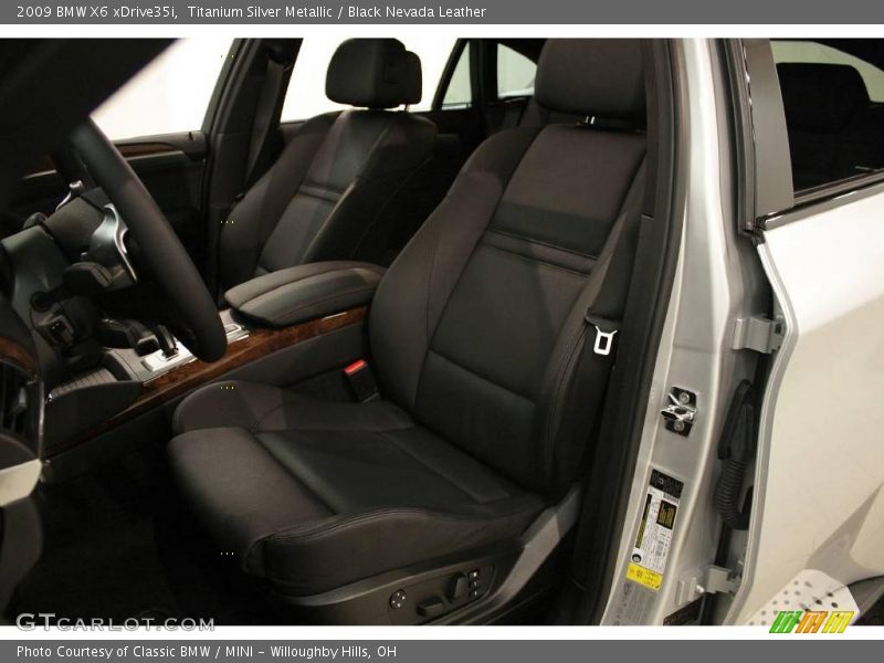 Titanium Silver Metallic / Black Nevada Leather 2009 BMW X6 xDrive35i