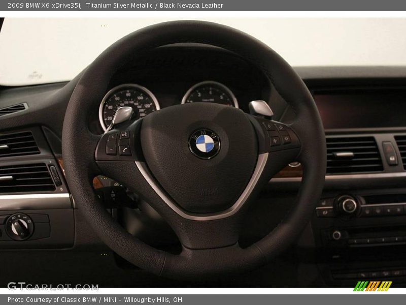 Titanium Silver Metallic / Black Nevada Leather 2009 BMW X6 xDrive35i