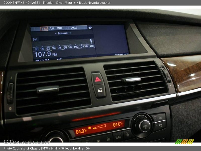 Titanium Silver Metallic / Black Nevada Leather 2009 BMW X6 xDrive35i