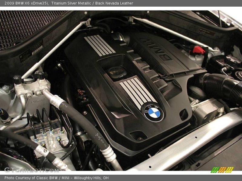 Titanium Silver Metallic / Black Nevada Leather 2009 BMW X6 xDrive35i