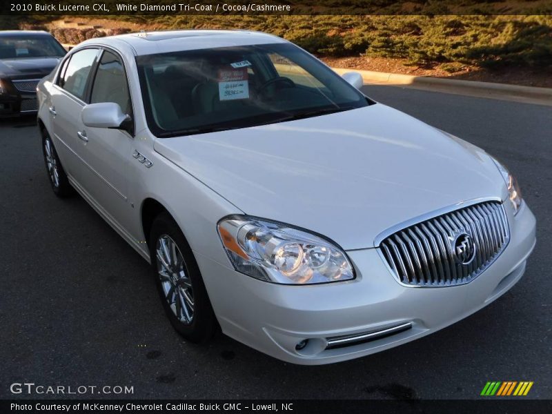 White Diamond Tri-Coat / Cocoa/Cashmere 2010 Buick Lucerne CXL