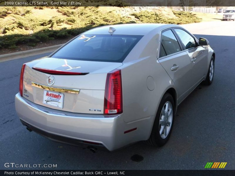 Gold Mist / Ebony 2009 Cadillac CTS Sedan