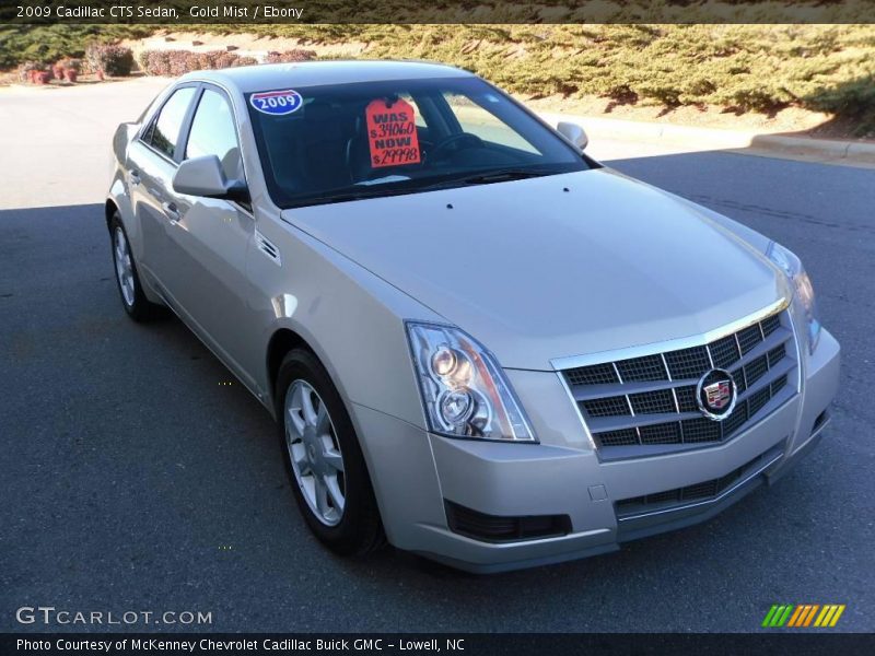 Gold Mist / Ebony 2009 Cadillac CTS Sedan