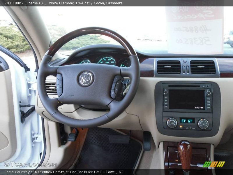 White Diamond Tri-Coat / Cocoa/Cashmere 2010 Buick Lucerne CXL