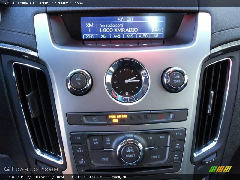 Gold Mist / Ebony 2009 Cadillac CTS Sedan