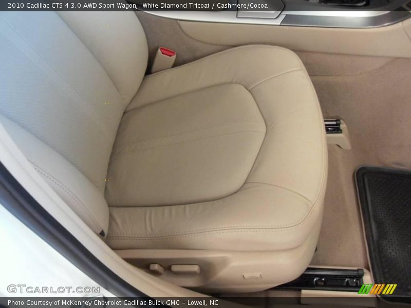 White Diamond Tricoat / Cashmere/Cocoa 2010 Cadillac CTS 4 3.0 AWD Sport Wagon