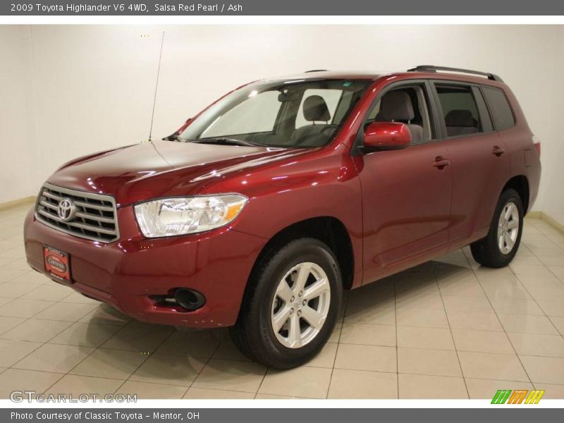 Salsa Red Pearl / Ash 2009 Toyota Highlander V6 4WD