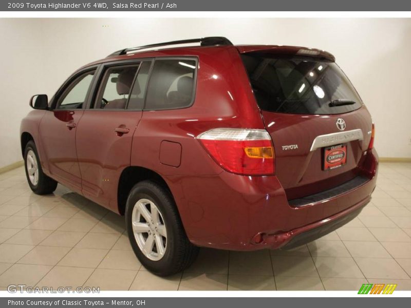Salsa Red Pearl / Ash 2009 Toyota Highlander V6 4WD