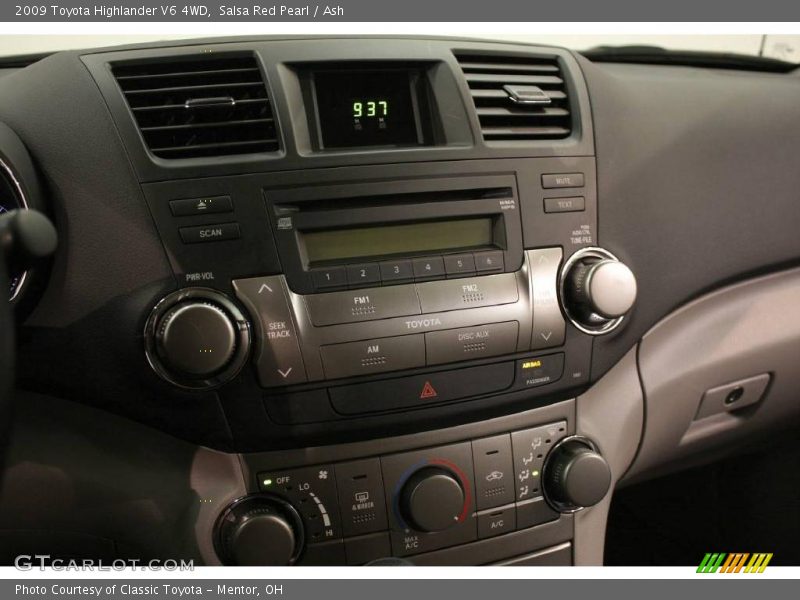 Salsa Red Pearl / Ash 2009 Toyota Highlander V6 4WD