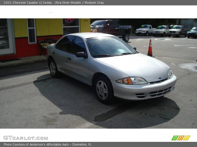 Ultra Silver Metallic / Medium Gray 2001 Chevrolet Cavalier LS Sedan
