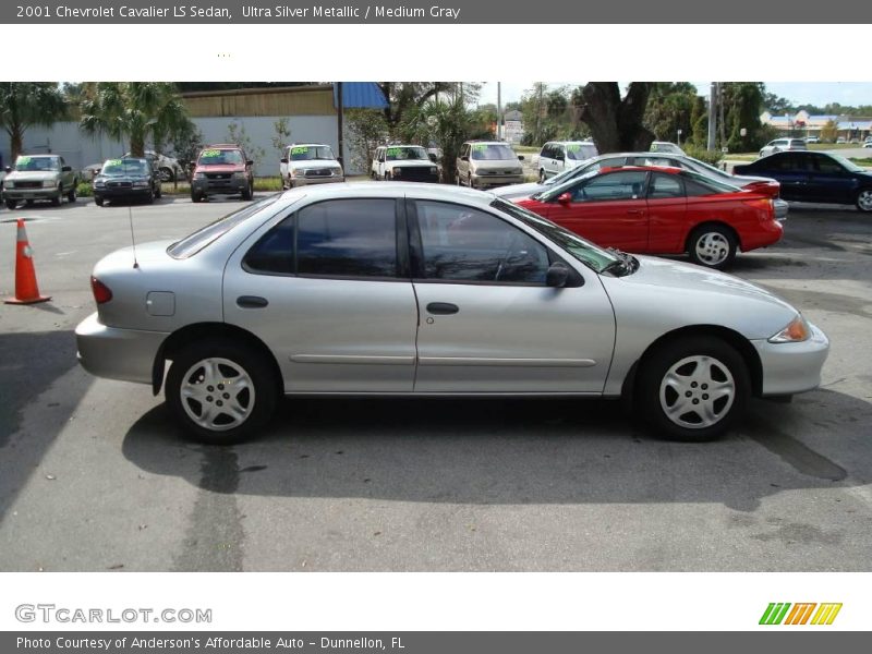 Ultra Silver Metallic / Medium Gray 2001 Chevrolet Cavalier LS Sedan