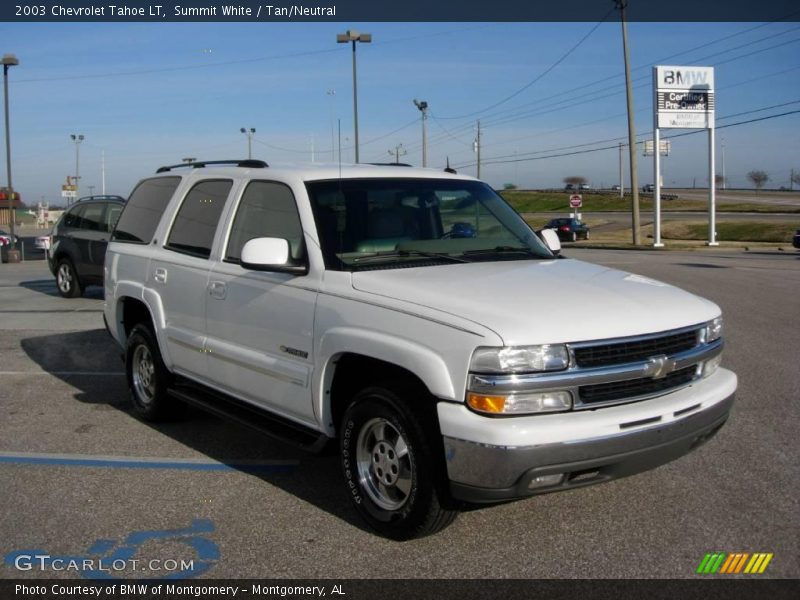 Summit White / Tan/Neutral 2003 Chevrolet Tahoe LT