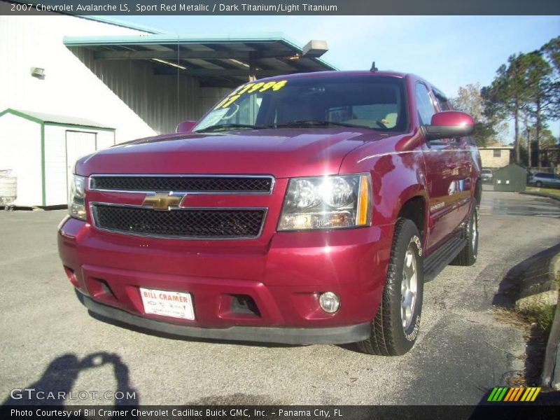 Sport Red Metallic / Dark Titanium/Light Titanium 2007 Chevrolet Avalanche LS