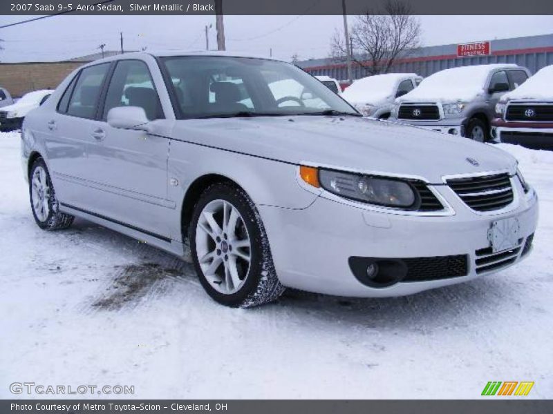 Silver Metallic / Black 2007 Saab 9-5 Aero Sedan