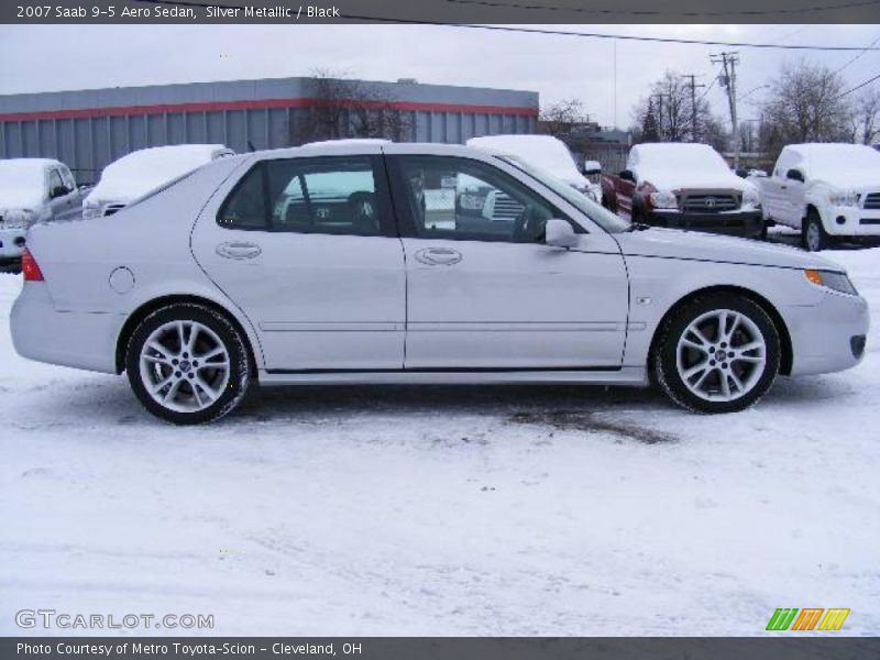 Silver Metallic / Black 2007 Saab 9-5 Aero Sedan