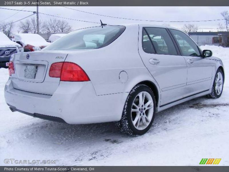 Silver Metallic / Black 2007 Saab 9-5 Aero Sedan