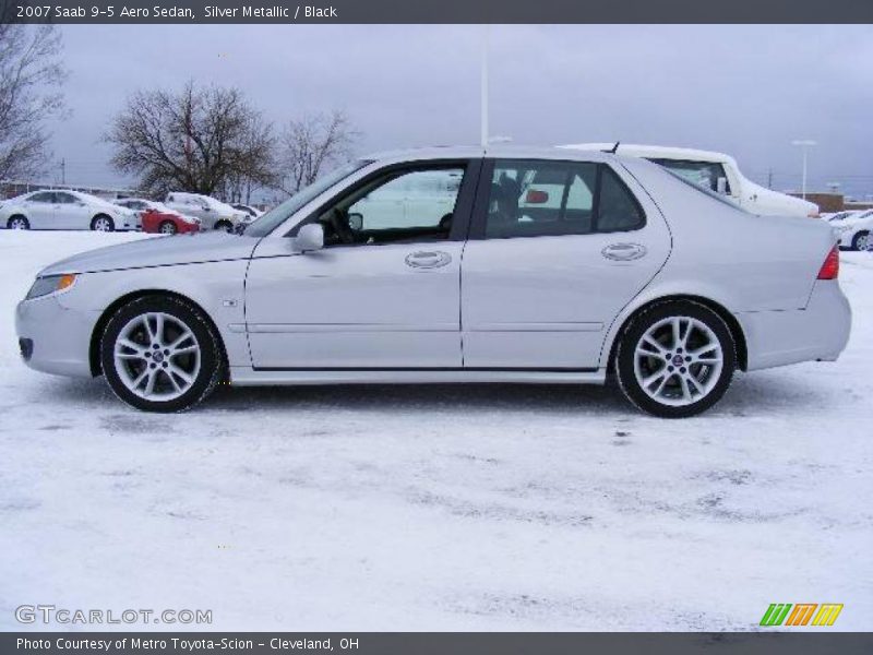 Silver Metallic / Black 2007 Saab 9-5 Aero Sedan