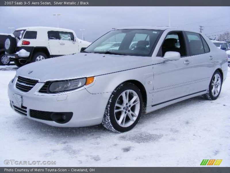 Silver Metallic / Black 2007 Saab 9-5 Aero Sedan