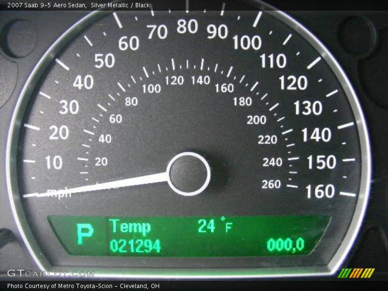 Silver Metallic / Black 2007 Saab 9-5 Aero Sedan