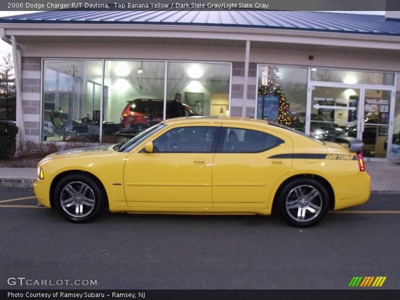 Top Banana Yellow / Dark Slate Gray/Light Slate Gray 2006 Dodge Charger R/T Daytona