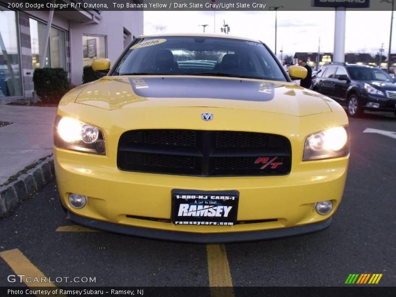 Top Banana Yellow / Dark Slate Gray/Light Slate Gray 2006 Dodge Charger R/T Daytona