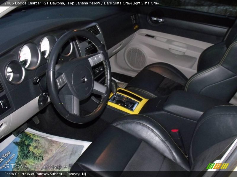 Top Banana Yellow / Dark Slate Gray/Light Slate Gray 2006 Dodge Charger R/T Daytona