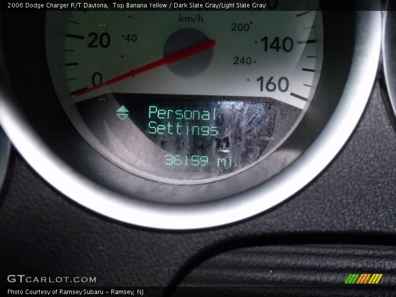 Top Banana Yellow / Dark Slate Gray/Light Slate Gray 2006 Dodge Charger R/T Daytona